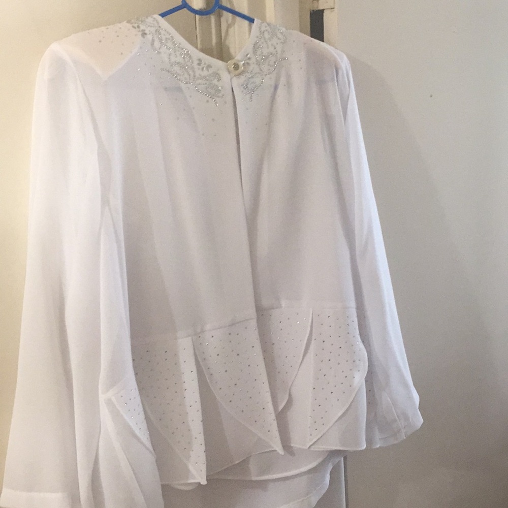 Dress to Impress White 3pc First Sunday Dress Suit